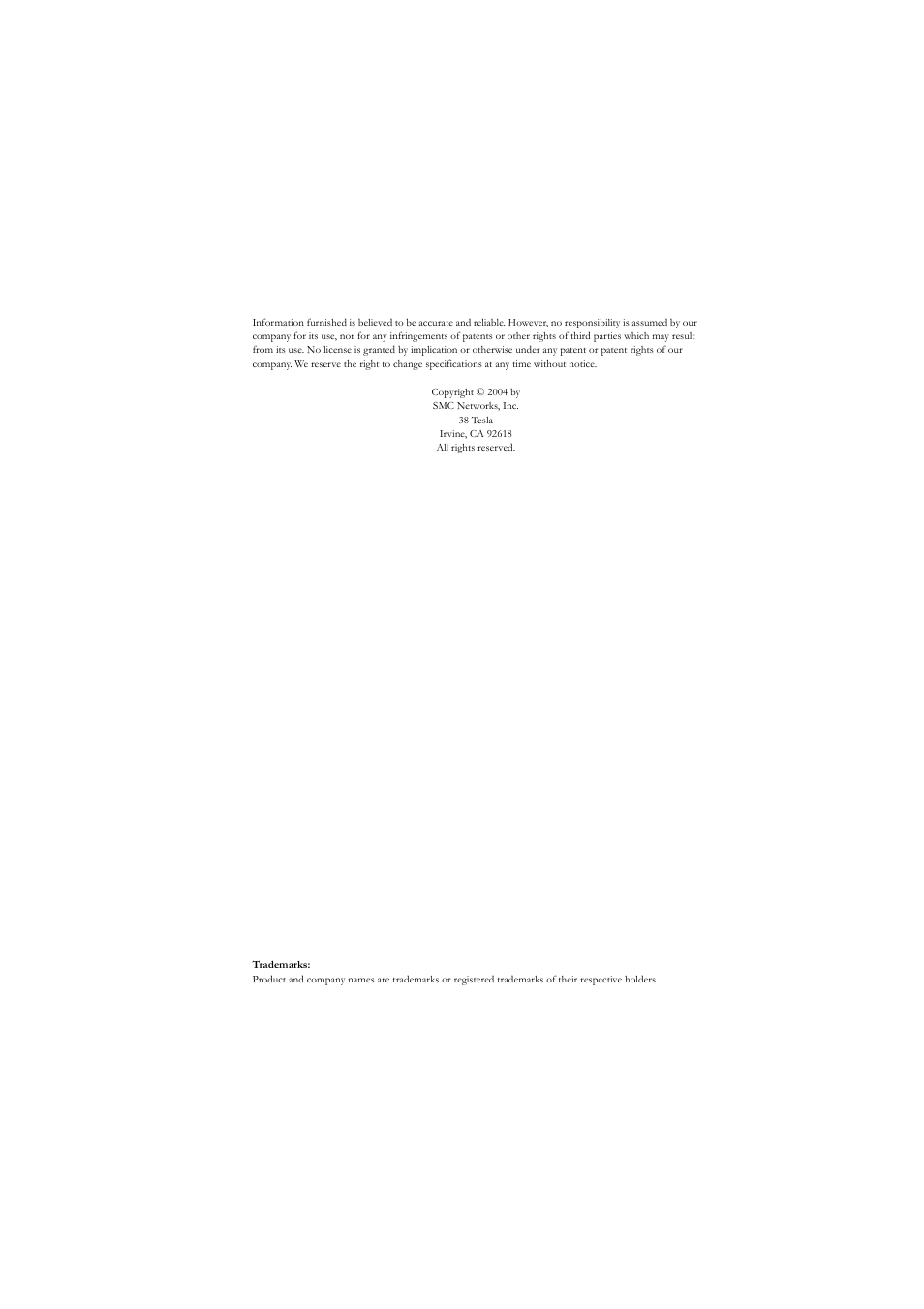 SMC Networks SMC7904BRA User Manual | Page 3 / 129