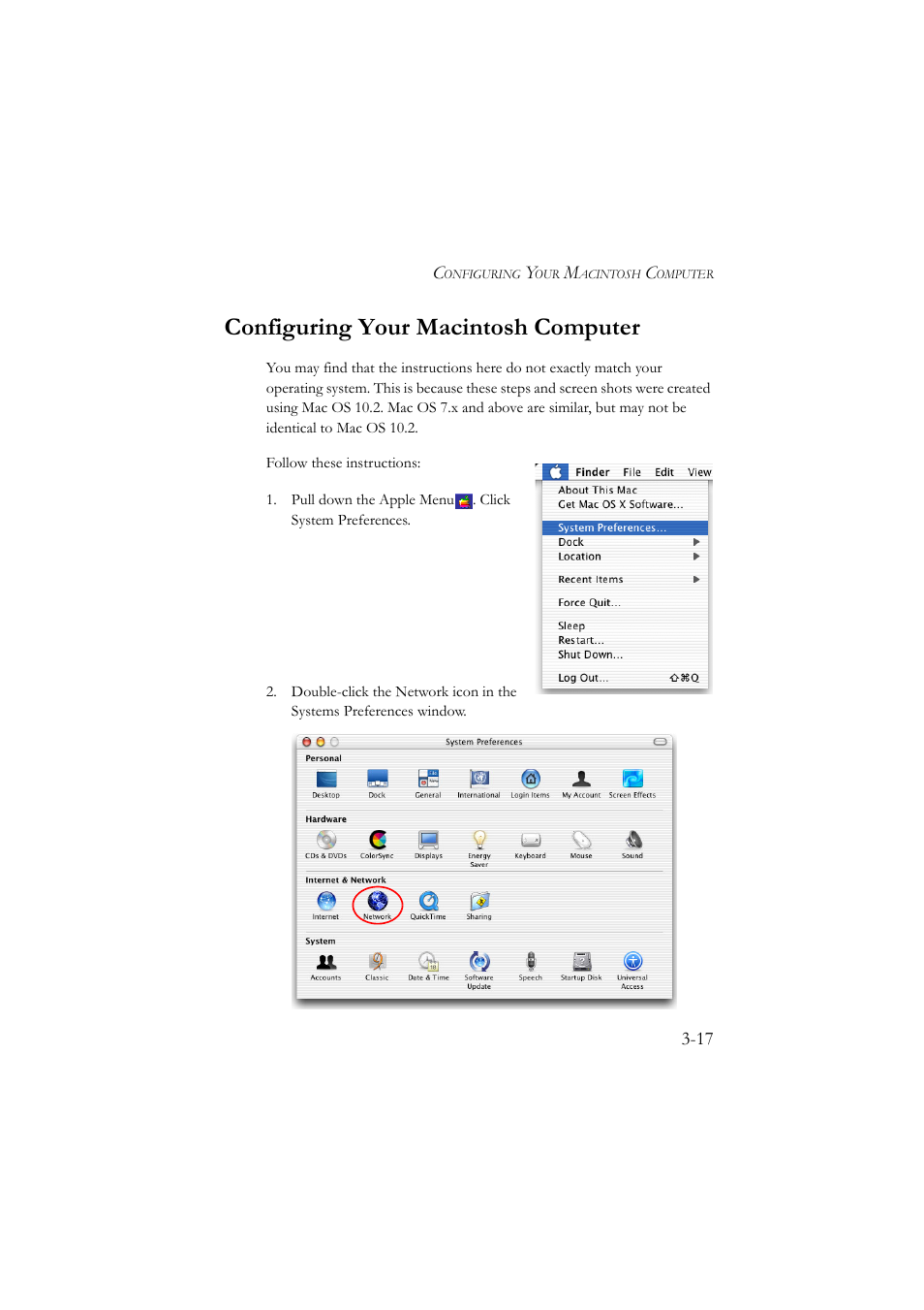 Configuring your macintosh computer, Configuring your macintosh computer -17 | SMC Networks SMC7904BRA User Manual | Page 42 / 129