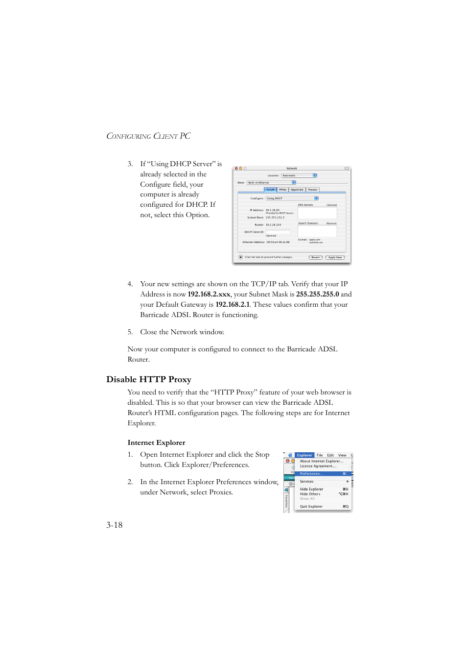 Disable http proxy, Disable http proxy -18 | SMC Networks SMC7904BRA User Manual | Page 43 / 129