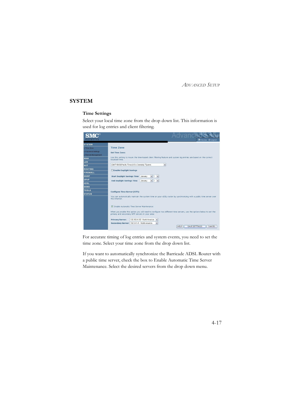 System, System -17, 17 system | SMC Networks SMC7904BRA User Manual | Page 62 / 129