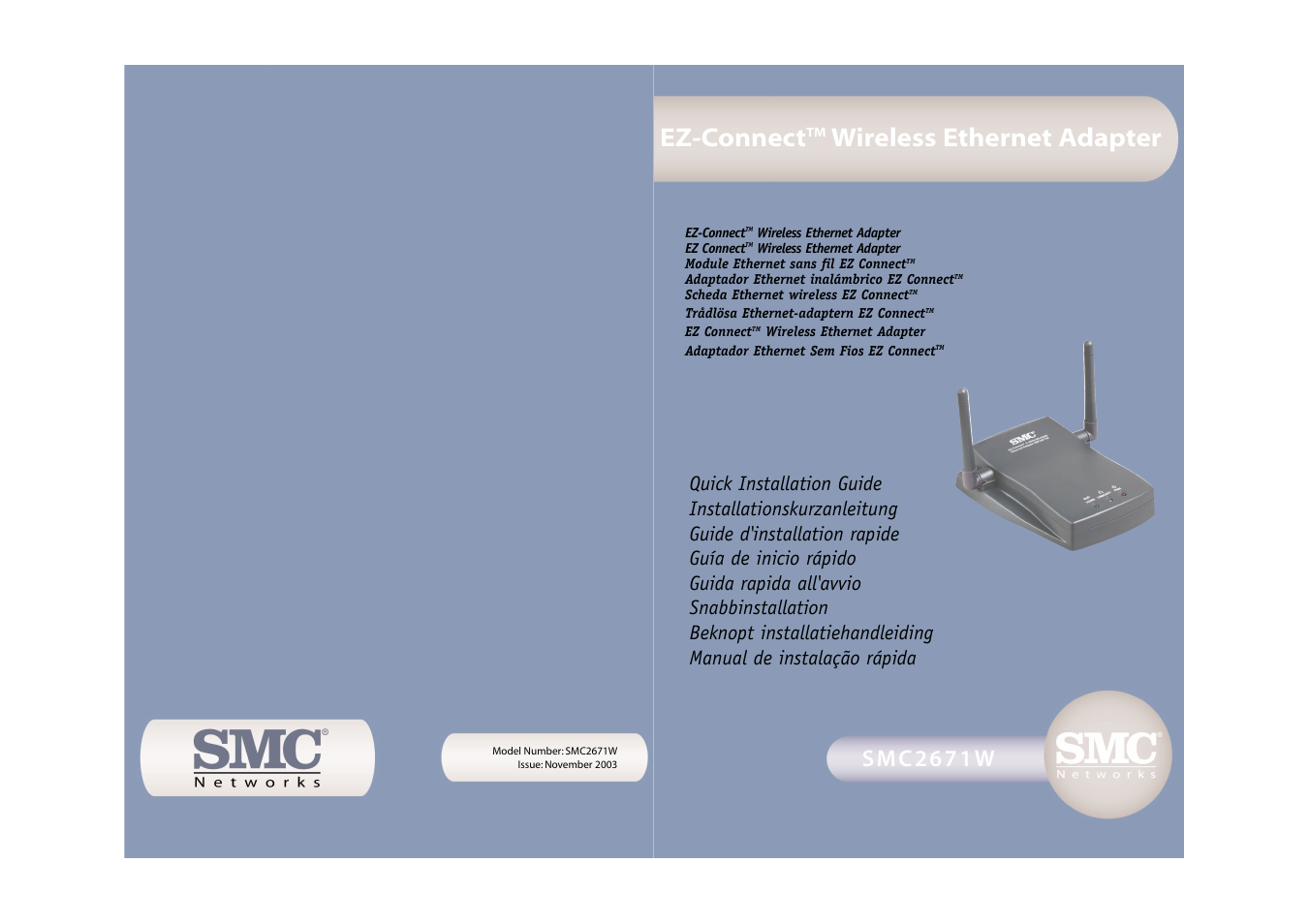 SMC Networks WIRELESS ETHERNET ADAPTER SMC2671W User Manual | 44 pages