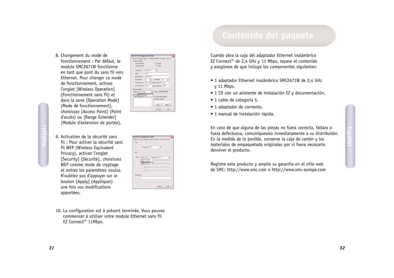 SMC Networks WIRELESS ETHERNET ADAPTER SMC2671W User Manual | Page 17 / 44