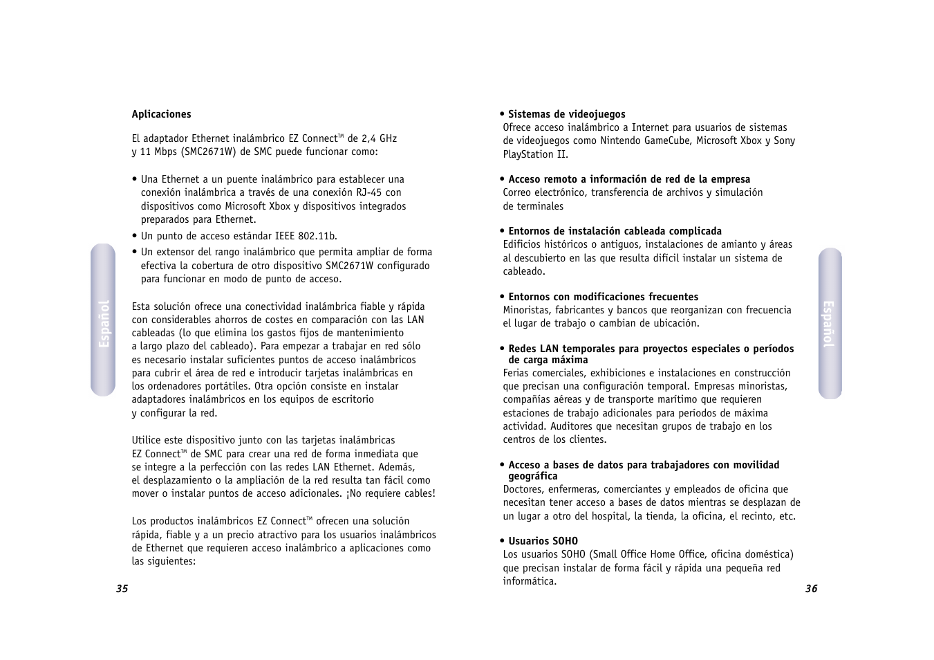 SMC Networks WIRELESS ETHERNET ADAPTER SMC2671W User Manual | Page 19 / 44