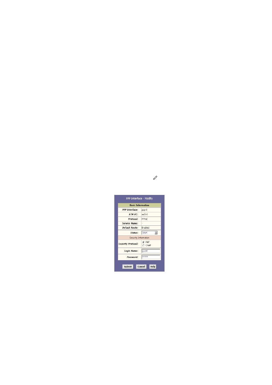 Modifying and deleting ppp interfaces | SMC Networks ADSL Barricade SMC7204BRA User Manual | Page 112 / 204