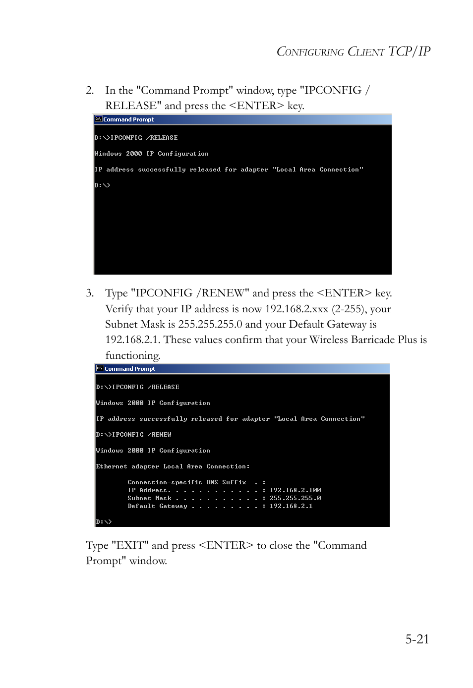 Tcp/ip 5-21 | SMC Networks SMC Barricade Plus SMC7004WFW User Manual | Page 103 / 146