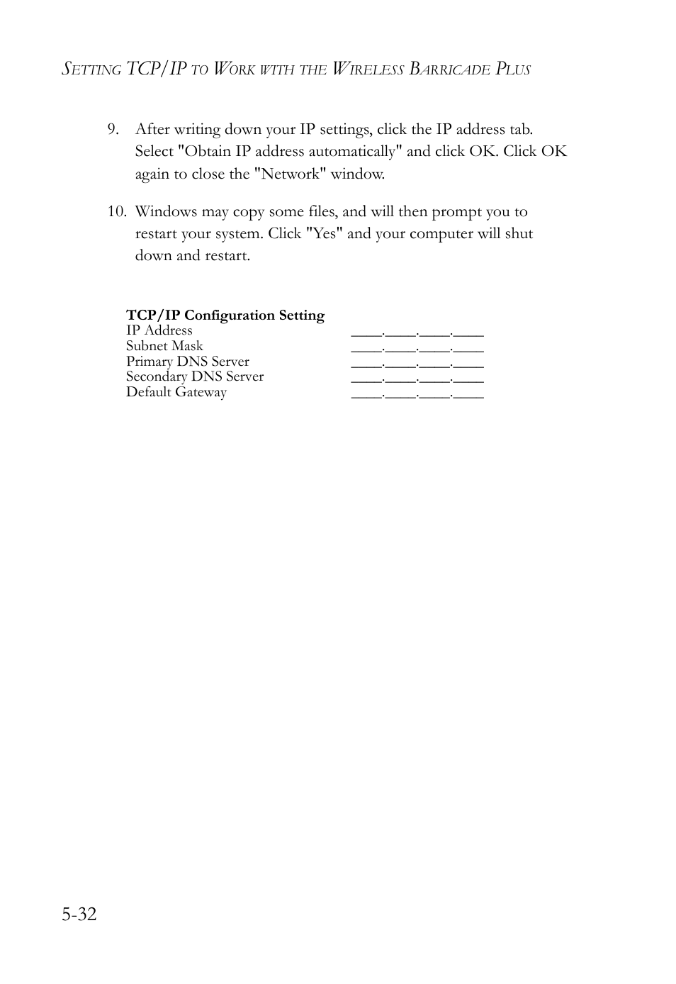 Tcp/ip | SMC Networks SMC Barricade Plus SMC7004WFW User Manual | Page 114 / 146