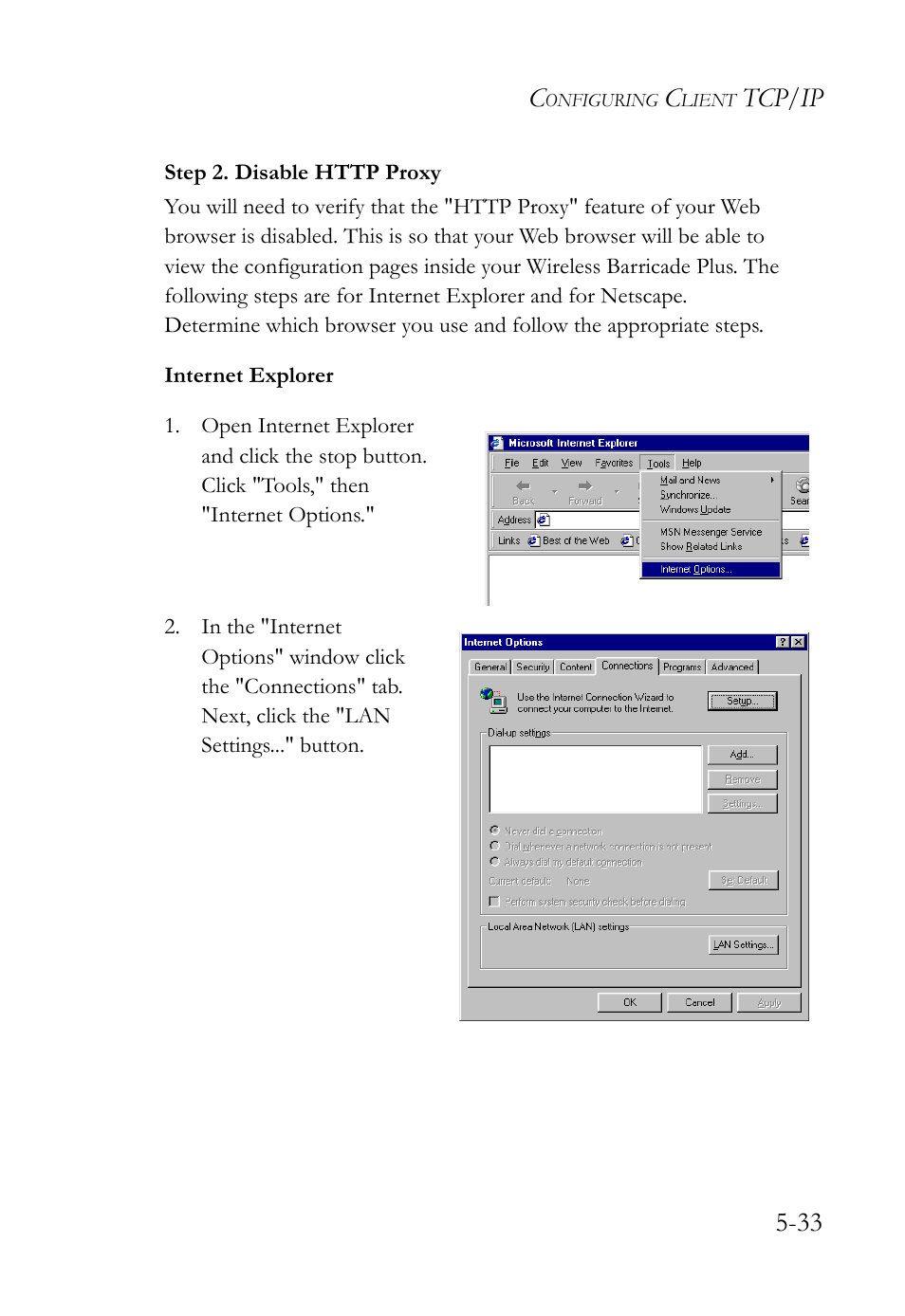 Tcp/ip 5-33 | SMC Networks SMC Barricade Plus SMC7004WFW User Manual | Page 115 / 146