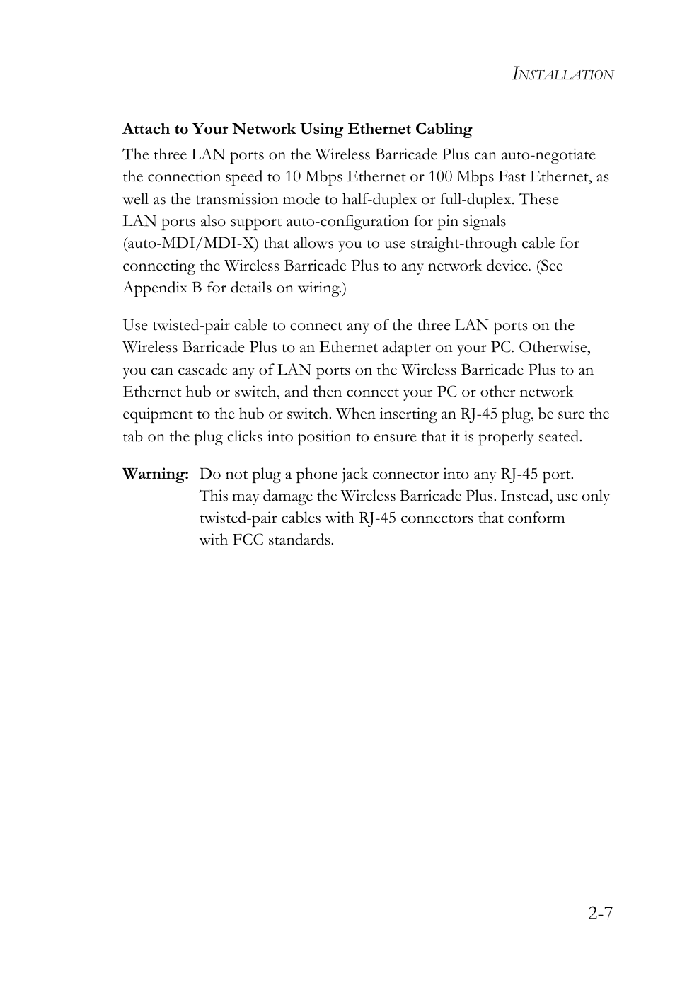 SMC Networks SMC Barricade Plus SMC7004WFW User Manual | Page 23 / 146