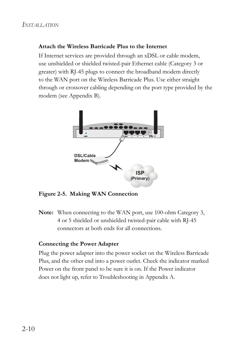 Nstallation | SMC Networks SMC Barricade Plus SMC7004WFW User Manual | Page 26 / 146