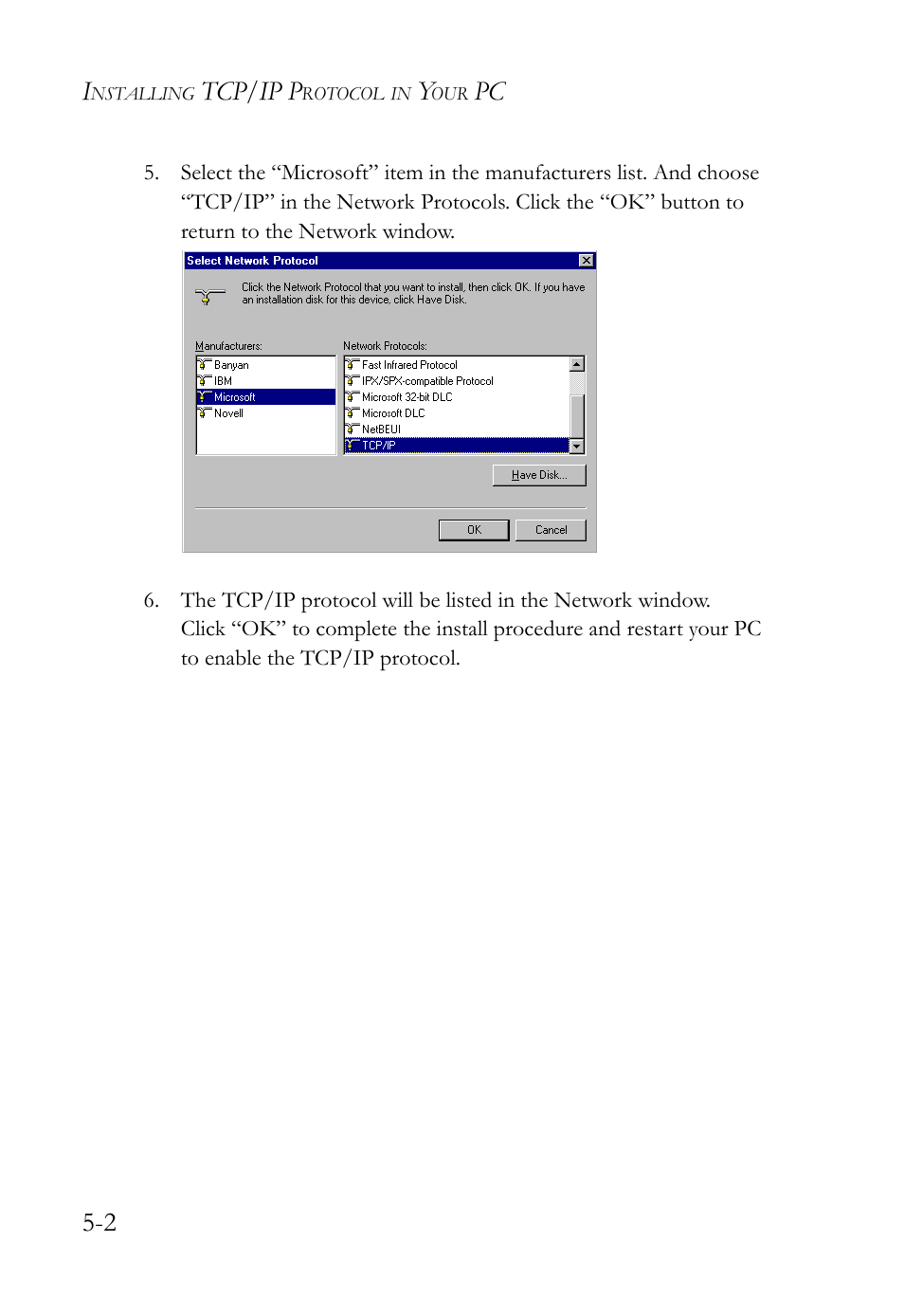 Tcp/ip p, Pc 5-2 | SMC Networks SMC Barricade Plus SMC7004WFW User Manual | Page 84 / 146