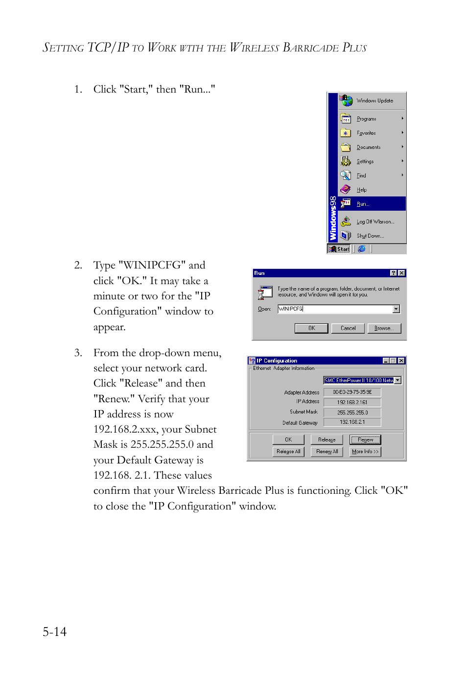 Tcp/ip | SMC Networks SMC Barricade Plus SMC7004WFW User Manual | Page 96 / 146