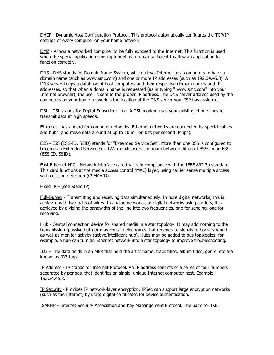 SMC Networks SMC Barricade Plus SMCBR18VPN User Manual | Page 69 / 73