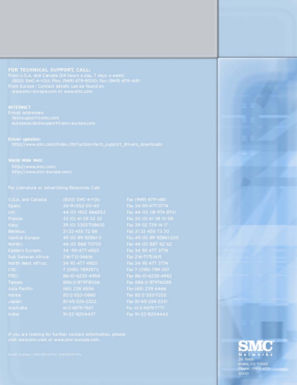 SMC Networks SMC Barricade Plus SMCBR18VPN User Manual | Page 73 / 73