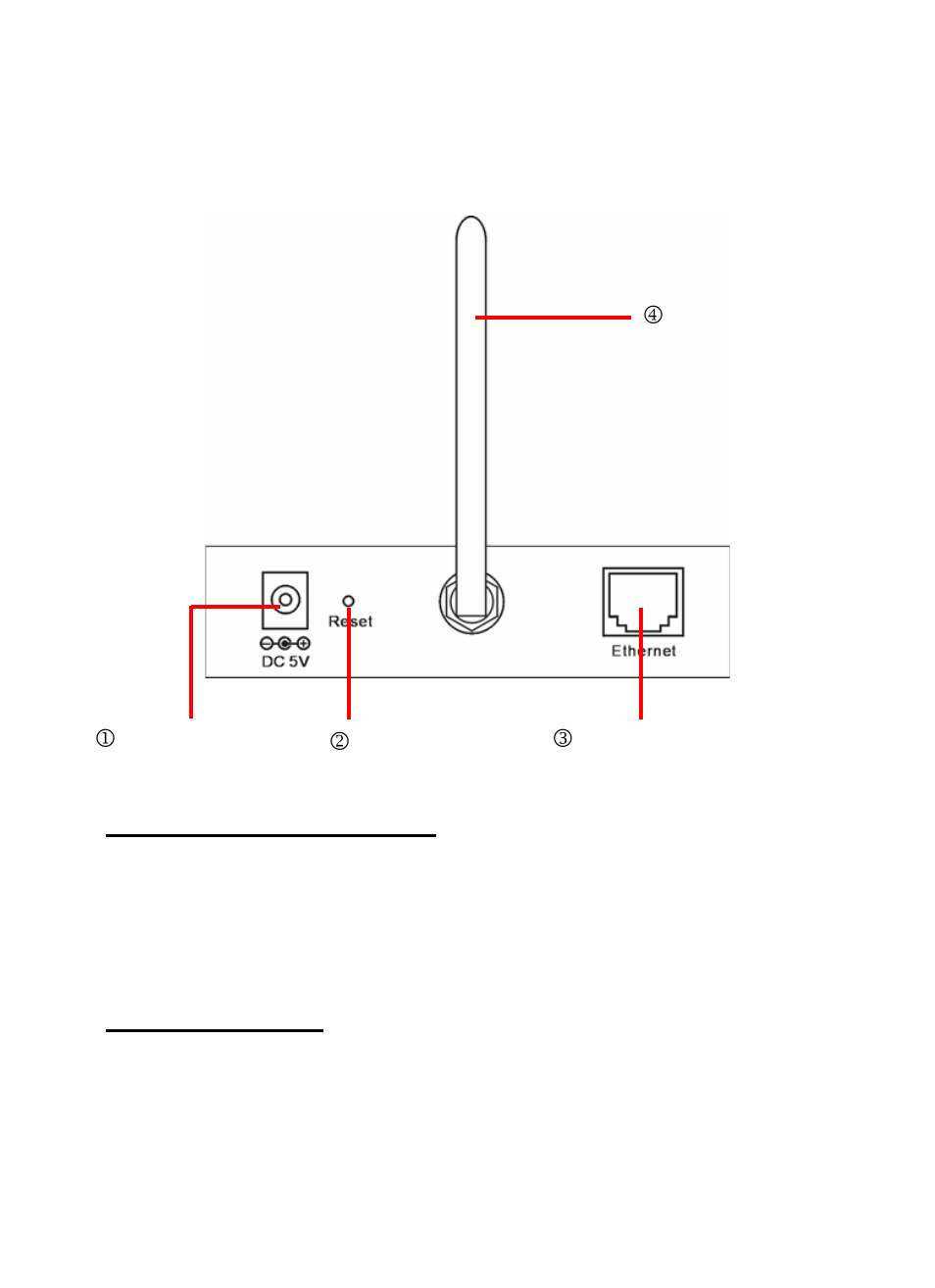 Rear panel, Dc power connector, Reset button | SMC Networks EZ-Connect SMCWIPCAM-G User Manual | Page 20 / 122