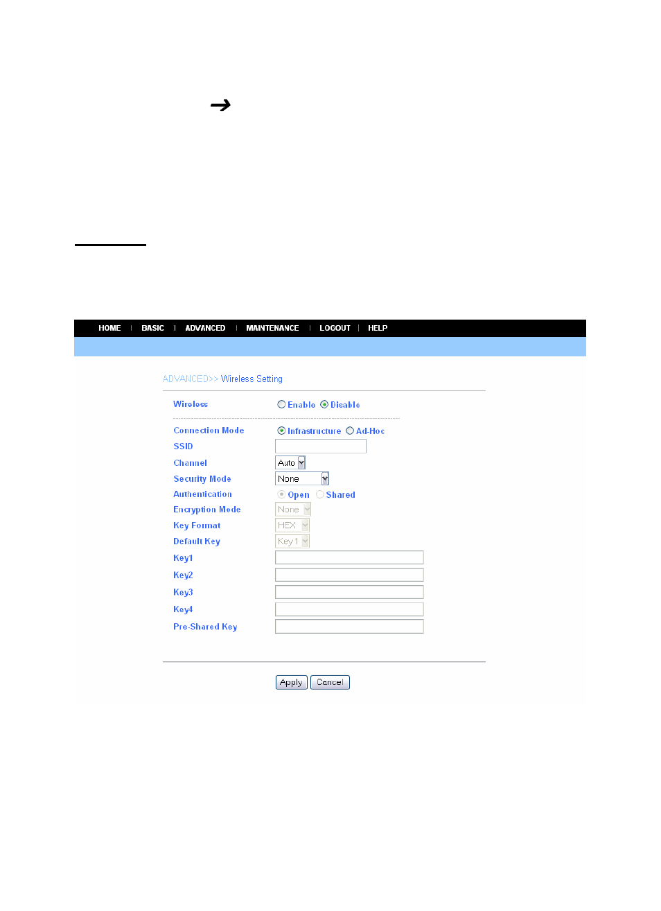 Advanced ( wireless (for wireless model), Setting, Advanced | Wireless (for wireless model) | SMC Networks EZ-Connect SMCWIPCAM-G User Manual | Page 47 / 122