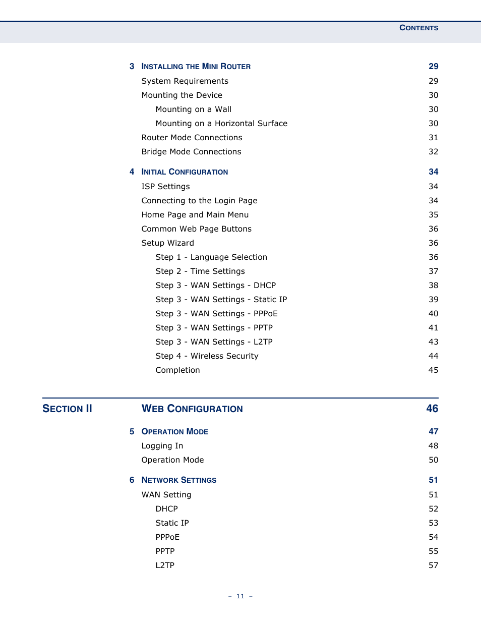Ii w | SMC Networks SMCWBR11S-N User Manual | Page 11 / 137