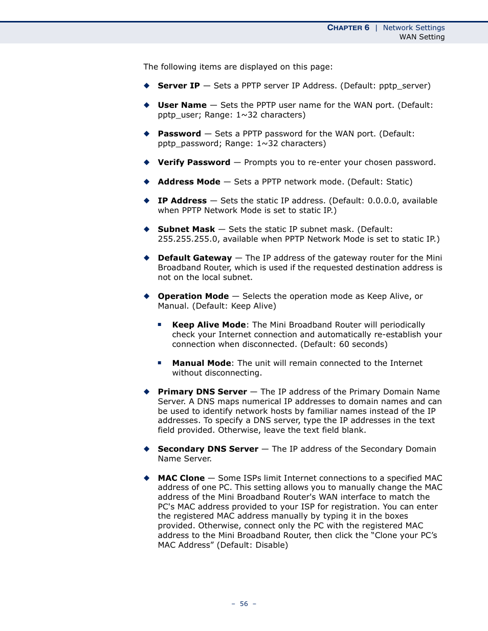 SMC Networks SMCWBR11S-N User Manual | Page 56 / 137