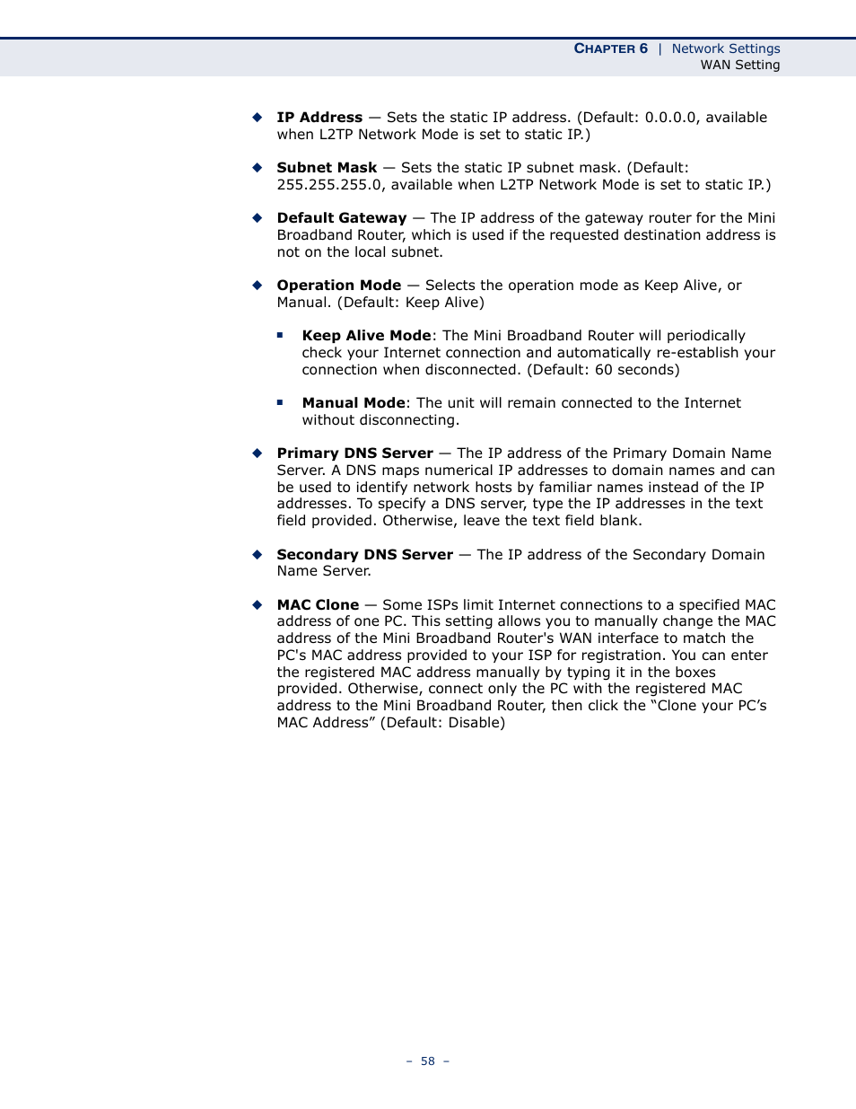 SMC Networks SMCWBR11S-N User Manual | Page 58 / 137