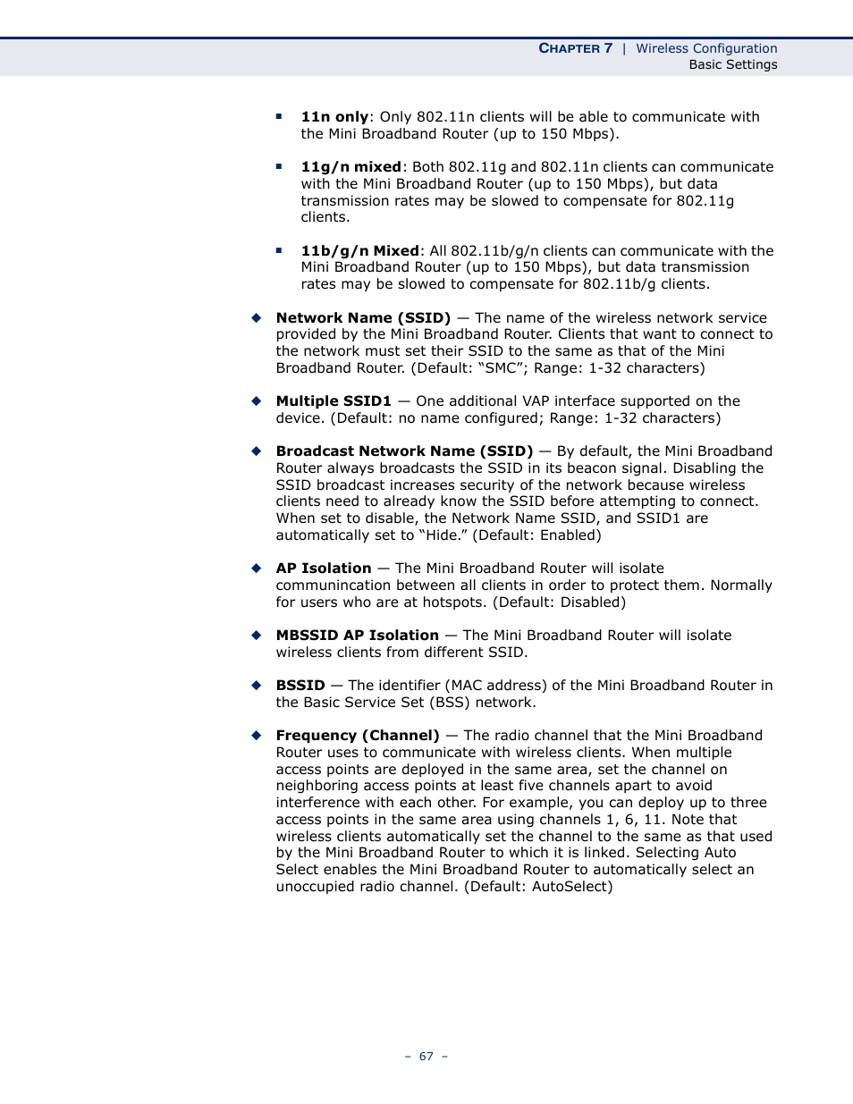 SMC Networks SMCWBR11S-N User Manual | Page 67 / 137