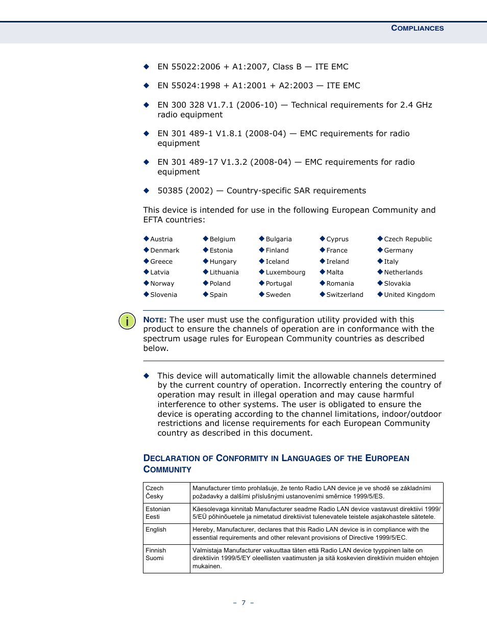 SMC Networks SMCWBR11S-N User Manual | Page 7 / 137