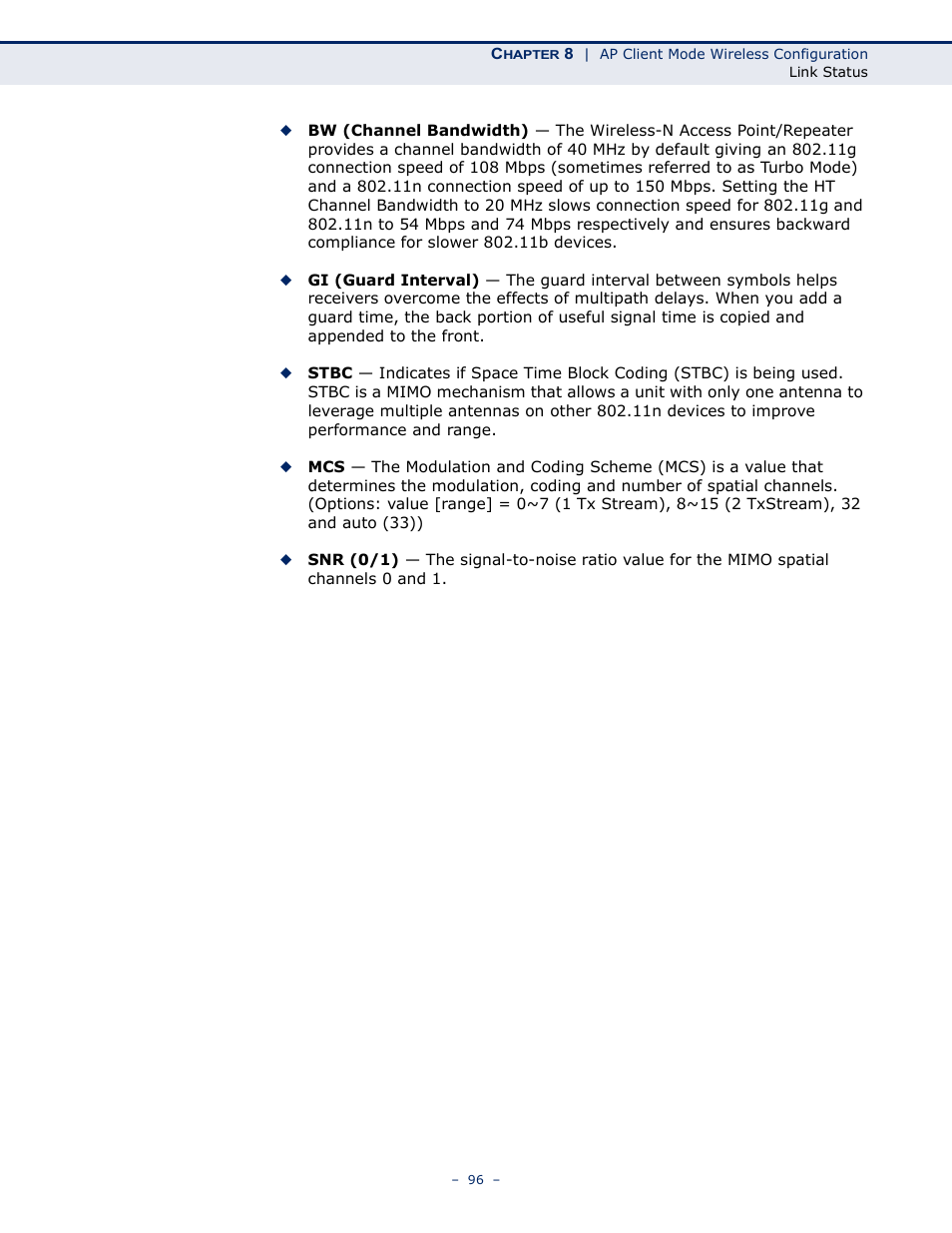 SMC Networks SMCWBR11S-N User Manual | Page 96 / 137