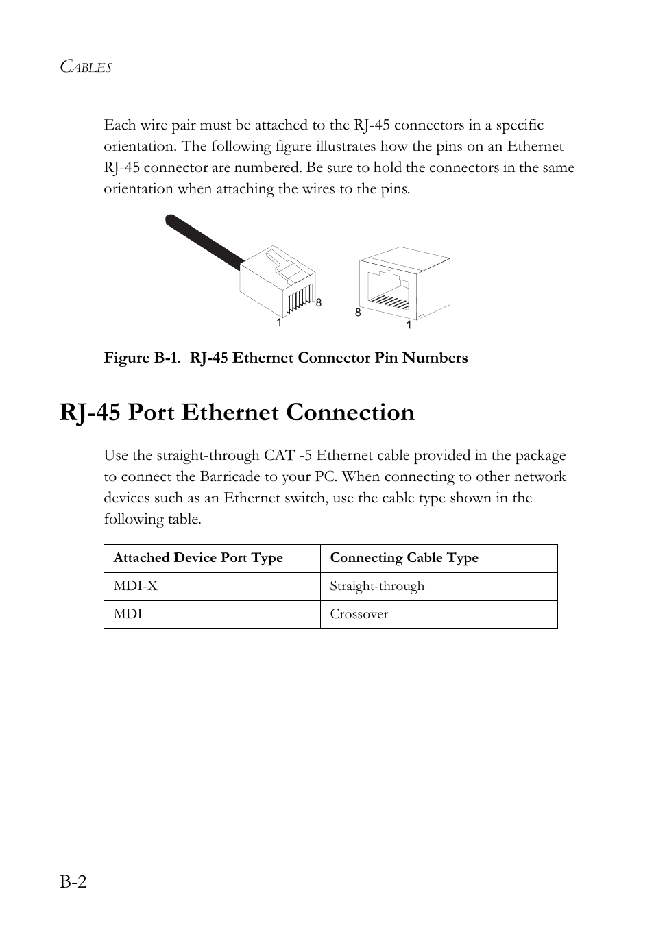 Rj-45 port ethernet connection | SMC Networks SMCWBR14-G2 User Manual | Page 124 / 132