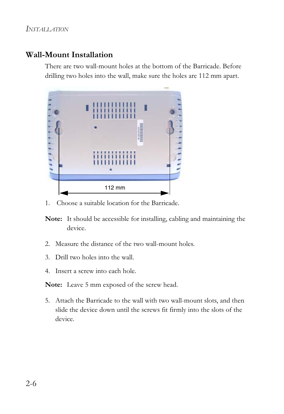 6 wall-mount installation | SMC Networks SMCWBR14-G2 User Manual | Page 26 / 132