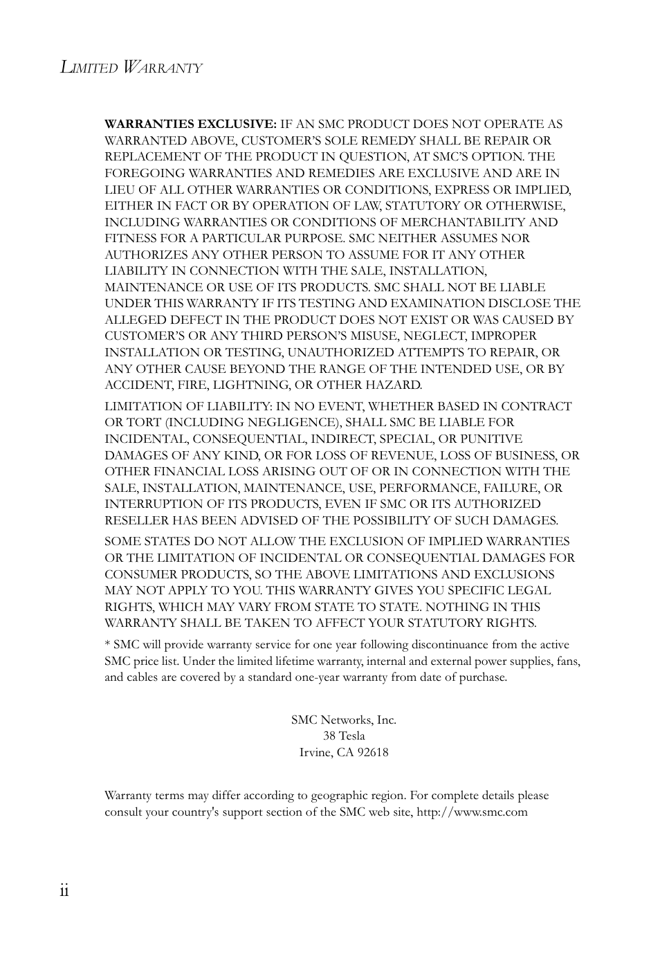 SMC Networks SMCWBR14-G2 User Manual | Page 6 / 132