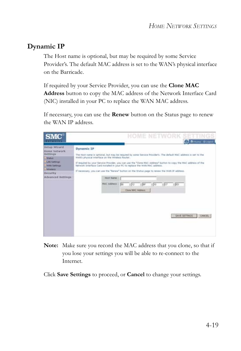 19 dynamic ip | SMC Networks SMCWBR14-G2 User Manual | Page 65 / 132