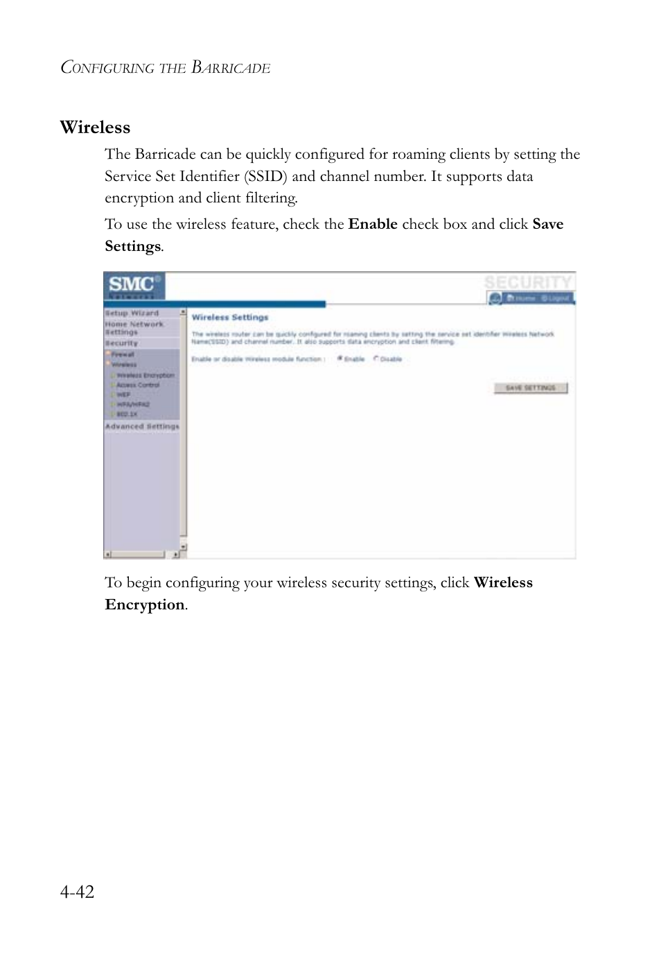 42 wireless | SMC Networks SMCWBR14-G2 User Manual | Page 88 / 132