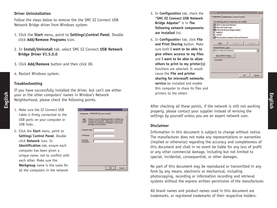 English | SMC Networks SMC2004 User Manual | Page 6 / 7