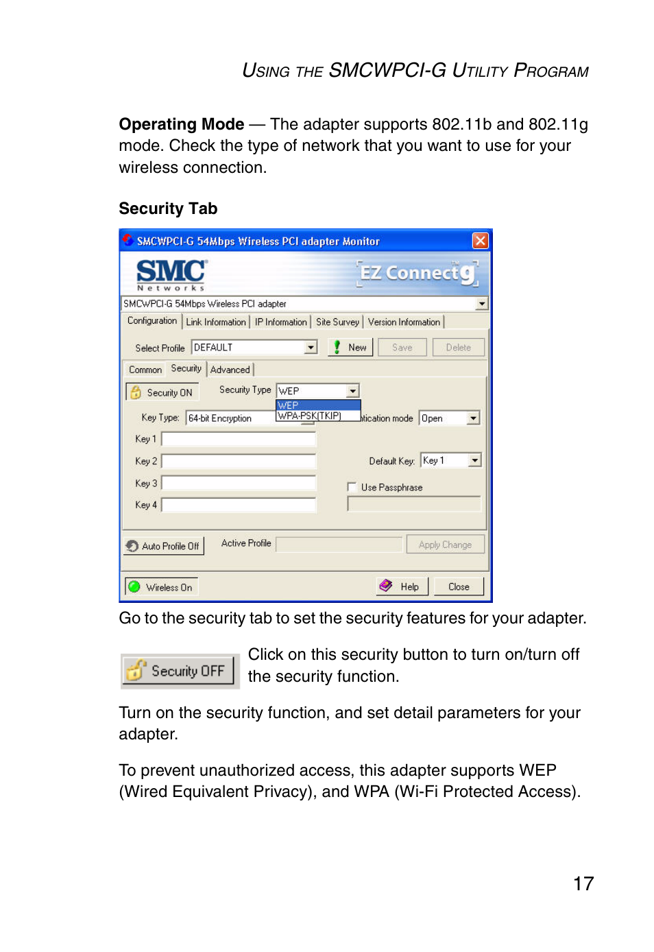 Smcwpci-g u | SMC Networks SMC EZ Connect g SMCWPCI-G User Manual | Page 27 / 50