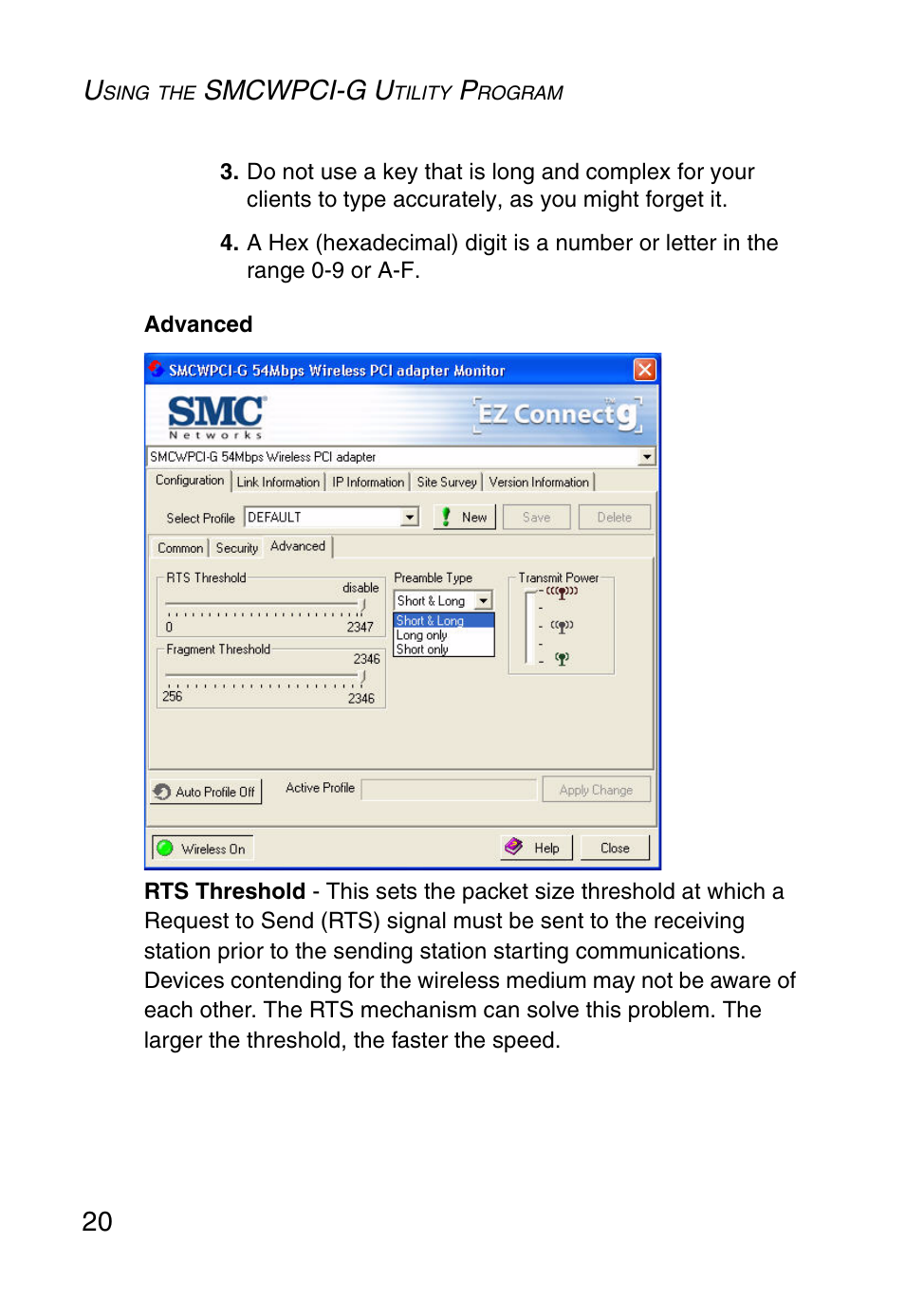 Smcwpci-g u | SMC Networks SMC EZ Connect g SMCWPCI-G User Manual | Page 30 / 50