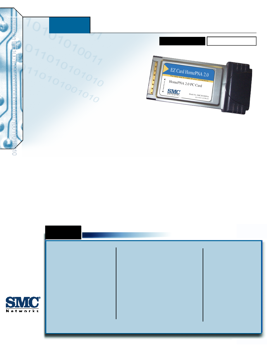 SMC Networks SMC EZ Card 10 SMC2832HPNA User Manual | 2 pages