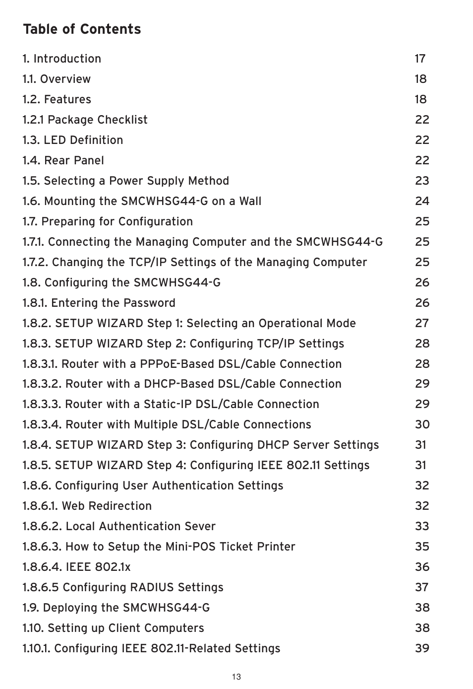 SMC Networks SMCWHSG44-G User Manual | Page 14 / 100