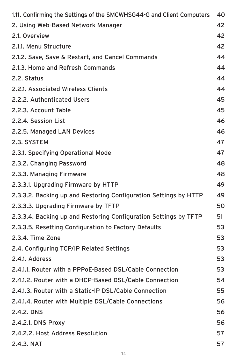 SMC Networks SMCWHSG44-G User Manual | Page 15 / 100