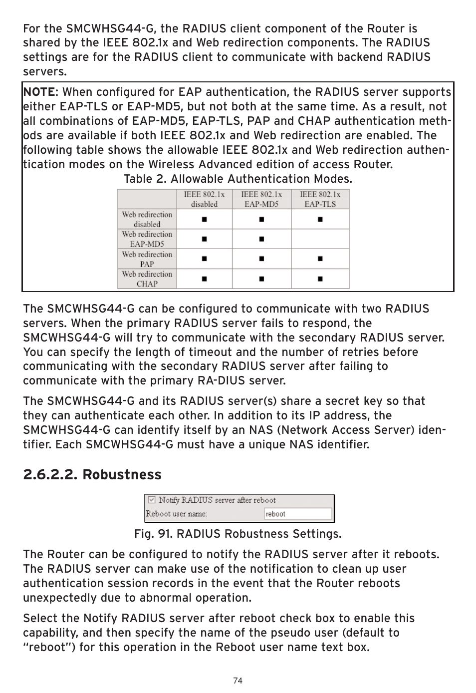 Robustness | SMC Networks SMCWHSG44-G User Manual | Page 75 / 100