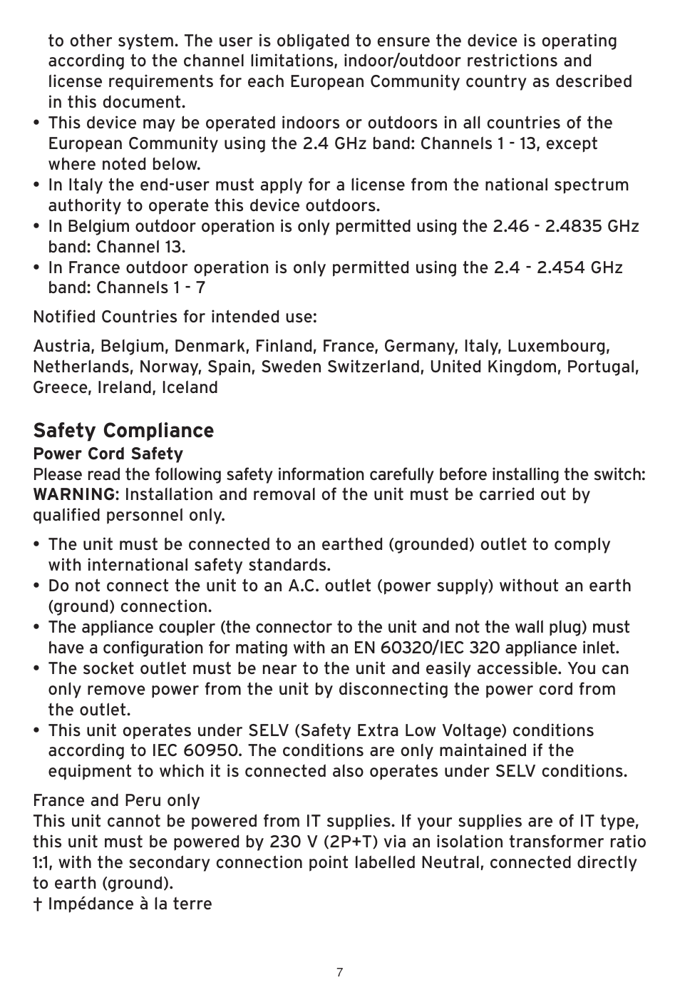 Safety compliance | SMC Networks SMCWHSG44-G User Manual | Page 8 / 100