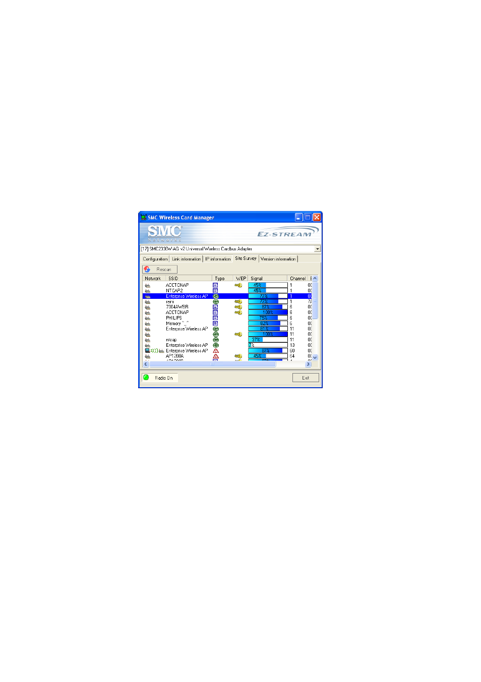 Site survey [verifica del sito | SMC Networks SMC EZ Connect Universal SMC2336W-AG User Manual | Page 39 / 57