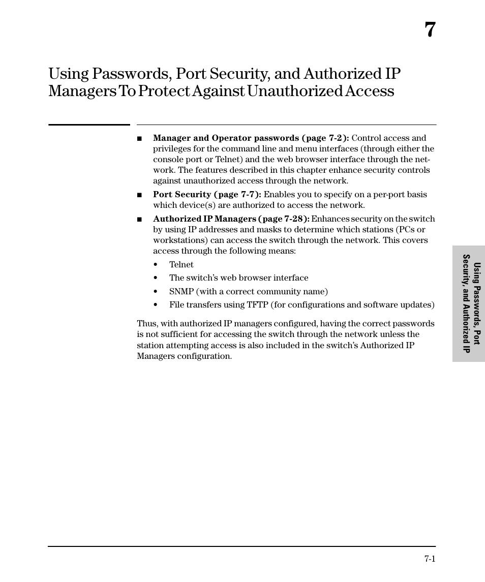 Managers to protect against unauthorized access | SMC Networks SMC TigerStack II SMC6624M User Manual | Page 121 / 364