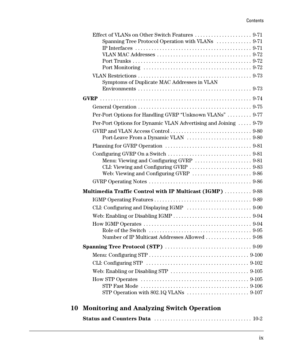 10 monitoring and analyzing switch operation | SMC Networks SMC TigerStack II SMC6624M User Manual | Page 13 / 364