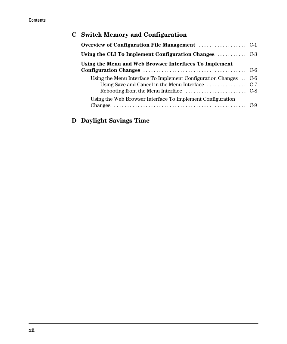 D daylight savings time | SMC Networks SMC TigerStack II SMC6624M User Manual | Page 16 / 364