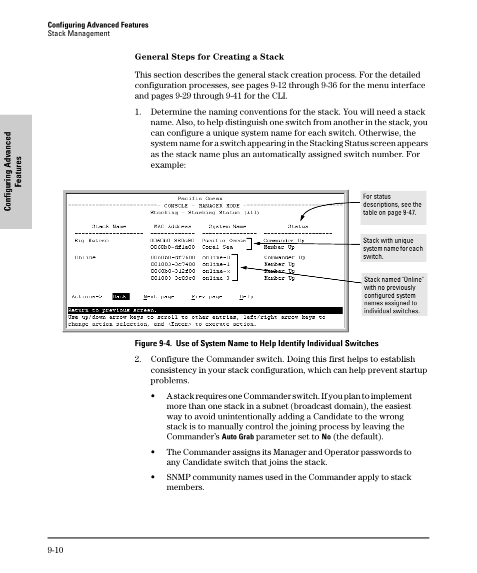 General steps for creating a stack, General steps for creating a stack -10 | SMC Networks SMC TigerStack II SMC6624M User Manual | Page 180 / 364