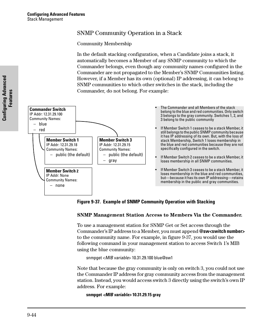 Snmp community operation in a stack, Snmp community operation in a stack -44 | SMC Networks SMC TigerStack II SMC6624M User Manual | Page 214 / 364