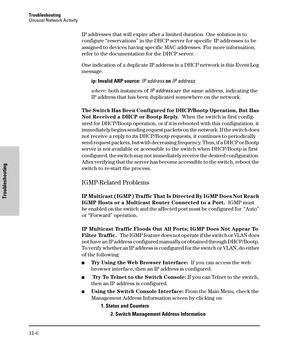 Igmp-related problems, Igmp-related problems -6 | SMC Networks SMC TigerStack II SMC6624M User Manual | Page 310 / 364