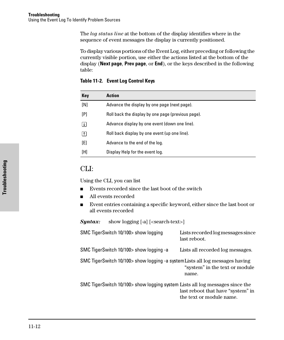 Cli: -12 | SMC Networks SMC TigerStack II SMC6624M User Manual | Page 316 / 364