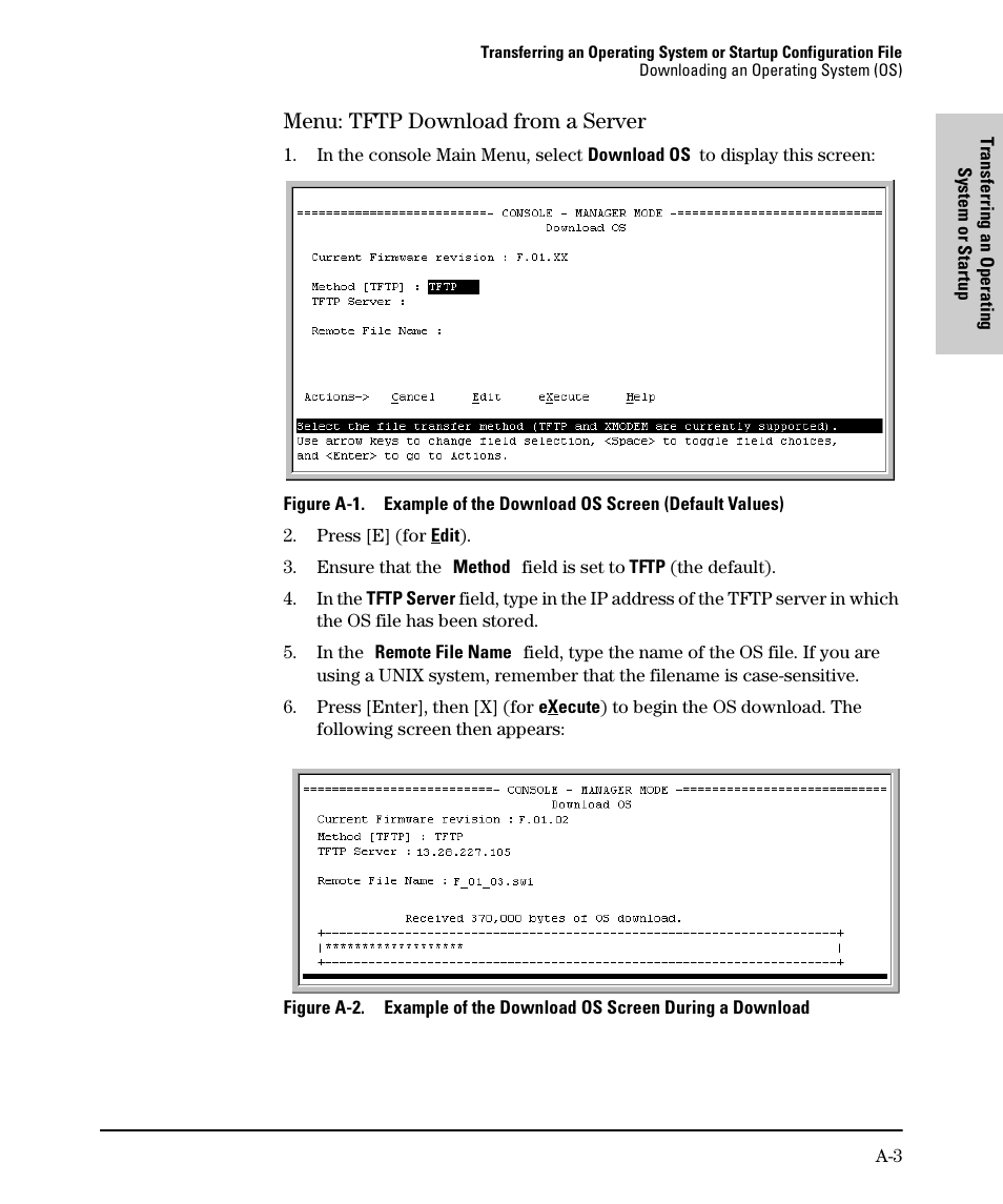 Menu: tftp download from a server | SMC Networks SMC TigerStack II SMC6624M User Manual | Page 327 / 364