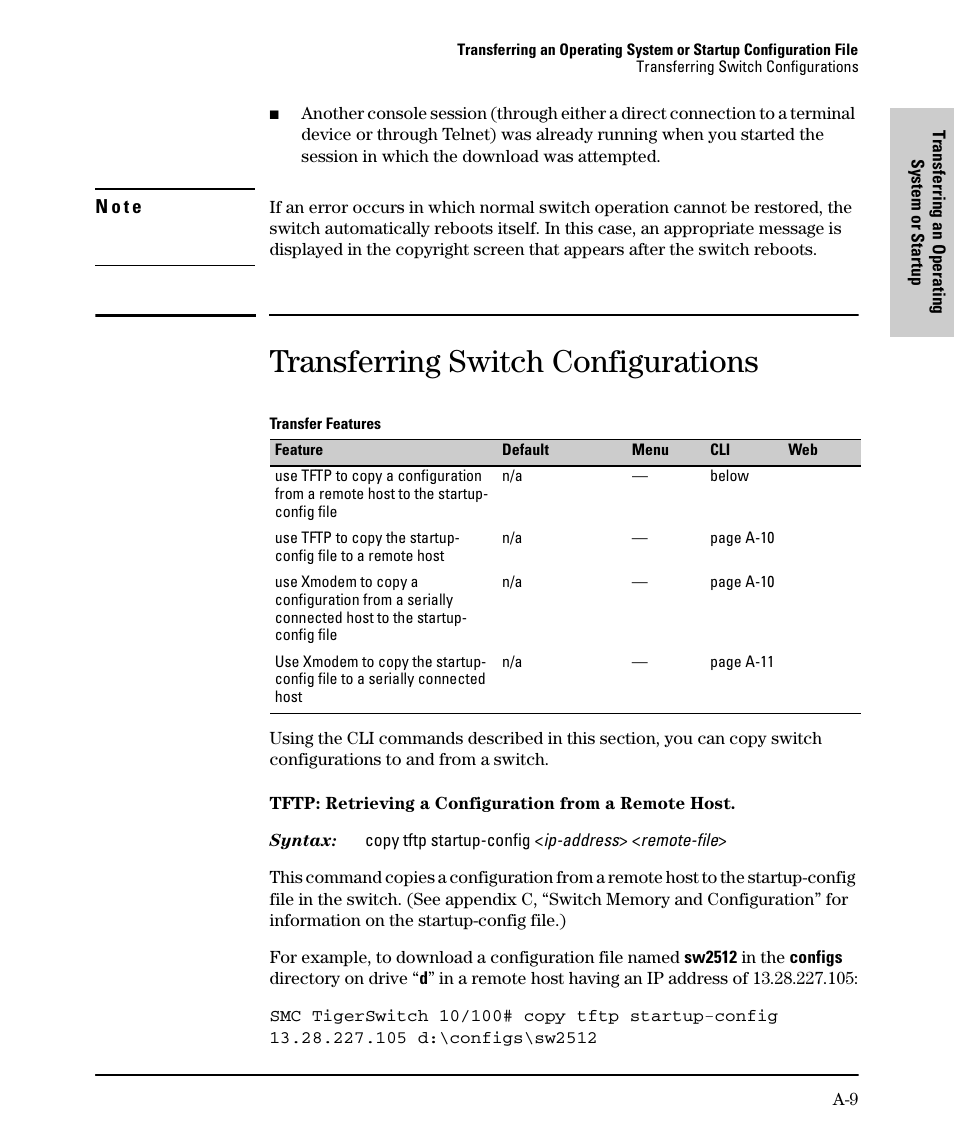 Transferring switch configurations | SMC Networks SMC TigerStack II SMC6624M User Manual | Page 333 / 364