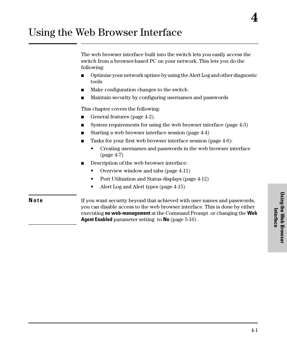 Using the web browser interface, 4 using the web browser interface | SMC Networks SMC TigerStack II SMC6624M User Manual | Page 51 / 364
