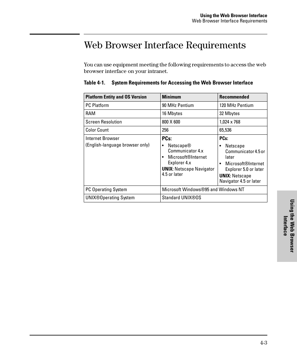 Web browser interface requirements | SMC Networks SMC TigerStack II SMC6624M User Manual | Page 53 / 364